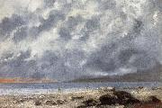 Gustave Courbet Beach Scene oil